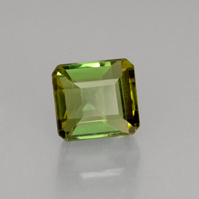 Tourmaline vert naturelle taille émeraude, 1,98 ct, VVS-VS