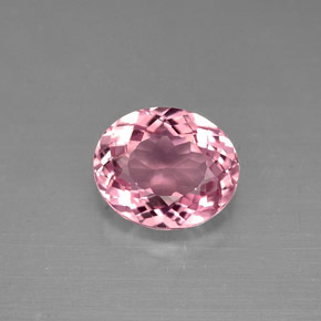Tourmaline rose naturelle coupe ovale, 1,48 ct, VVS-VS
