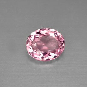 Tourmaline rose naturelle coupe ovale, 1,48 ct, VVS-VS