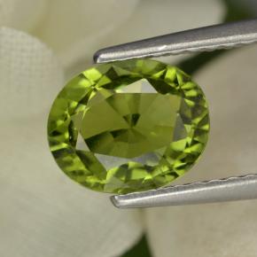 Tourmaline vert naturelle coupe ovale, 1,28 ct, VVS-VS
