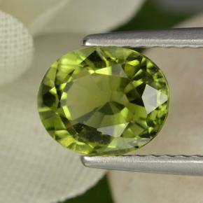 Tourmaline vert naturelle coupe ovale, 1,28 ct, VVS-VS
