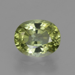Tourmaline vert naturelle coupe ovale, 1,06 ct, VVS-VS