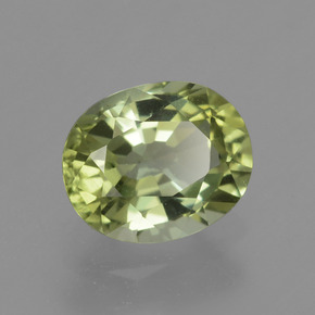 Tourmaline vert naturelle coupe ovale, 1,06 ct, VVS-VS