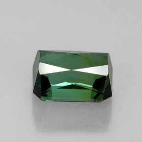Tourmaline vert naturelle taille émeraude, 1,96 ct, VVS-VS