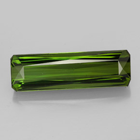 Tourmaline vert naturelle taille émeraude, 6,51 ct, VVS