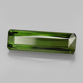 Tourmaline vert naturelle taille émeraude, 6,51 ct, VVS