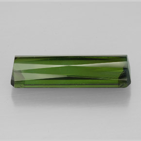 Tourmaline vert naturelle taille émeraude, 6,51 ct, VVS
