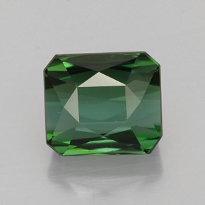 Tourmaline vert naturelle taille émeraude, 2,10 ct, VVS