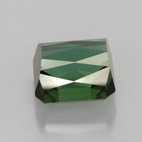 Tourmaline vert naturelle taille émeraude, 2,10 ct, VVS