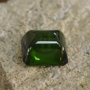 Tourmaline vert naturelle taille émeraude, 2,86 ct, translucide