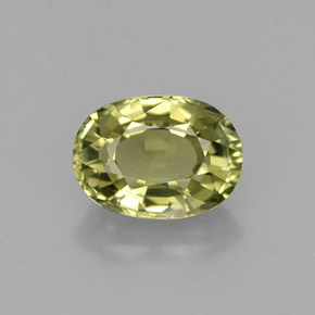 Tourmaline vert naturelle coupe ovale, 0,99 ct, VVS