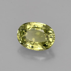 Tourmaline vert naturelle coupe ovale, 0,99 ct, VVS