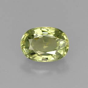 Tourmaline Yellow Green  naturelle Coupe ovale, 1.05 ct, VVS-VS