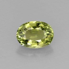 Tourmaline vert naturelle coupe ovale, 0,98 ct, VVS