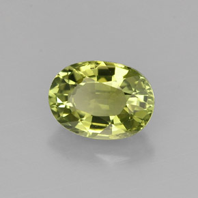 Tourmaline vert naturelle coupe ovale, 0,98 ct, VVS