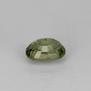 Tourmaline vert naturelle coupe ovale, 0,98 ct, VVS