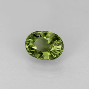Tourmaline vert naturelle coupe ovale, 1,03 ct, VVS