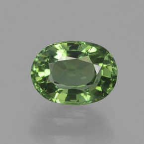 Tourmaline vert naturelle coupe ovale, 1,07 ct, VVS