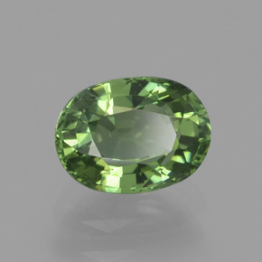 Tourmaline vert naturelle coupe ovale, 1,07 ct, VVS