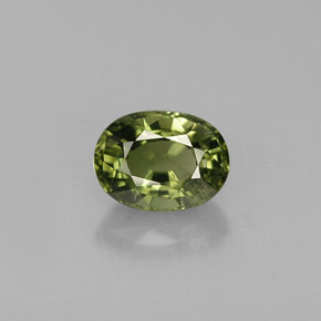 Tourmaline vert naturelle coupe ovale, 1,04 ct, VS