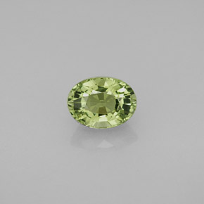 Tourmaline vert naturelle coupe ovale, 1,03 ct, VVS