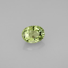 Tourmaline vert naturelle coupe ovale, 1,03 ct, VVS