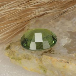 Tourmaline vert naturelle coupe ovale, 1,20 ct, VVS
