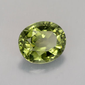 Tourmaline vert naturelle coupe ovale, 1,33 ct, VVS
