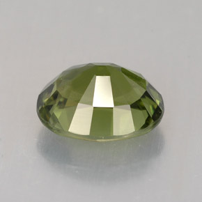 Tourmaline vert naturelle coupe ovale, 1,33 ct, VVS