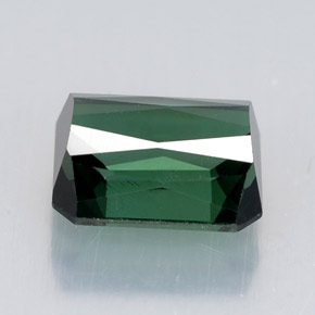 Tourmaline vert naturelle taille émeraude, 2,08 ct, VVS