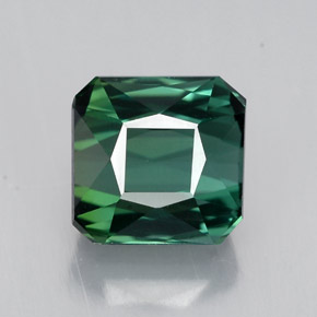 Tourmaline vert naturelle taille émeraude, 1,99 ct, VVS