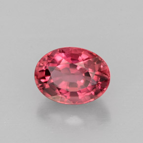 Tourmaline rose naturelle coupe ovale, 1,33 ct, VVS-VS