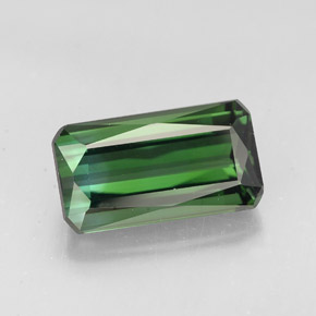 Tourmaline vert naturelle taille émeraude, 2,82 ct, VVS