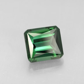 Tourmaline vert naturelle taille émeraude, 2,08 ct, VVS