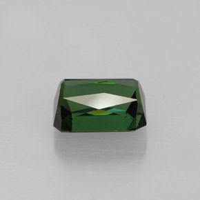 Tourmaline vert naturelle taille émeraude, 1,53 ct, VVS