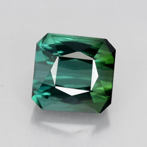 Tourmaline vert naturelle taille émeraude, 1,98 ct, VVS