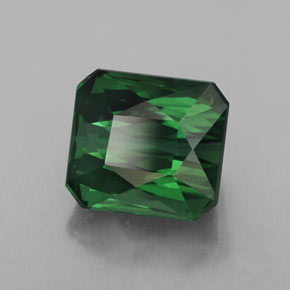 Tourmaline vert naturelle taille émeraude, 2,80 ct, VVS