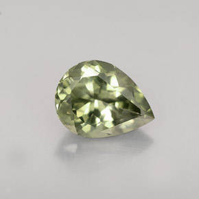 Tourmaline vert naturelle en forme de poire, 1,00 ct, VVS