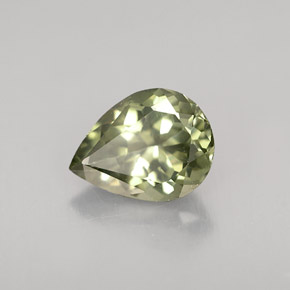 Tourmaline vert naturelle en forme de poire, 1,00 ct, VVS