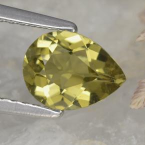Tourmaline jaune naturelle en forme de poire, 0,85 ct, VVS-VS