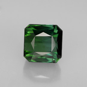 Tourmaline vert naturelle taille émeraude, 2,14 ct, VVS