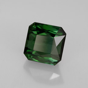 Tourmaline vert naturelle taille émeraude, 2,14 ct, VVS