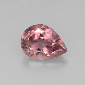 Tourmaline rose naturelle en forme de poire, 1,03 ct, VVS-VS