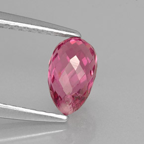 Tourmaline rose naturelle briolette, 0,98 ct, VVS-VS