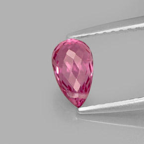 Tourmaline rose naturelle briolette, 0,95 ct, VVS-VS