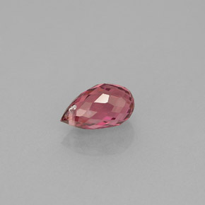 Tourmaline rose naturelle briolette, 0,88 ct, VVS-VS