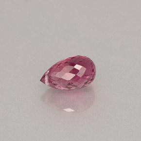 Tourmaline rose naturelle briolette, 1,22 ct, VS