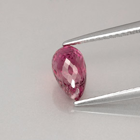 Tourmaline rose naturelle briolette, 1,22 ct, VS