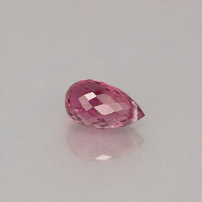 Tourmaline rose naturelle briolette, 1,22 ct, VS