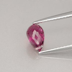Tourmaline violet naturelle briolette, 1,18 ct, VS